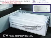 Bồn tắm dài Việt Mỹ galaxy chân yếm 1,7 mét VM17M-Galaxy