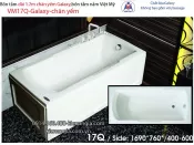 Bồn tắm dài Việt Mỹ galaxy chân yếm 1,7 mét VM17Q-Galaxy