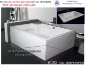 Bồn tắm dài Việt Mỹ galaxy chân yếm 1,6 mét VM612Q-Galax