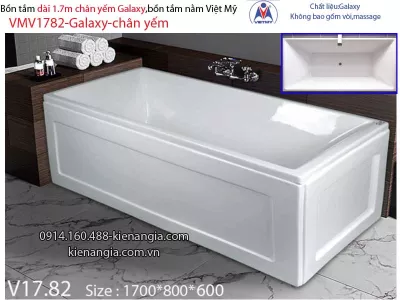 Bồn tắm dài Việt Mỹ galaxy chân yếm 1,7 mét VMV1782-Galaxy