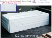 Bồn tắm dài Việt Mỹ galaxy chân yếm 1,7 mét VM172-Galaxy