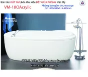 Bồn tắm oval Đặt sàn acrylic Việt Mỹ VM-18OAcrylic