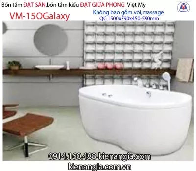 Bồn tắm oval Đặt sàn galaxy Việt Mỹ VM-15OGalaxy