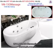 Bồn tắm oval Đặt sàn massage galaxy Việt Mỹ VM15O-galaxy-Mass