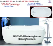 Bồn tắm oval Đặt sàn massage galaxy Việt Mỹ VM18O-galaxy-Mass