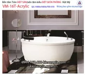 Bồn tắm tròn Đặt sàn acrylic Việt Mỹ VM-16TAcrylic