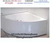Bồn tắm góc chân yếm 1,2 mét Caesar-AT5220