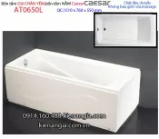 Bồn tắm dài chân yếm 1,5 mét Caesar-AT0650L