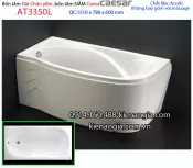 Bồn tắm dài chân yếm 1,5 mét Caesar-AT3350L