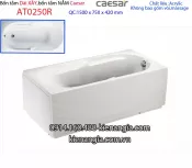 Bồn tắm dài chân yếm 1,5 mét Caesar-AT0250R