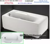 Bồn tắm dài chân yếm 1,7 mét Caesar-AT0270L