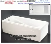 Bồn tắm dài chân yếm 1,7 mét Caesar-AT0670L