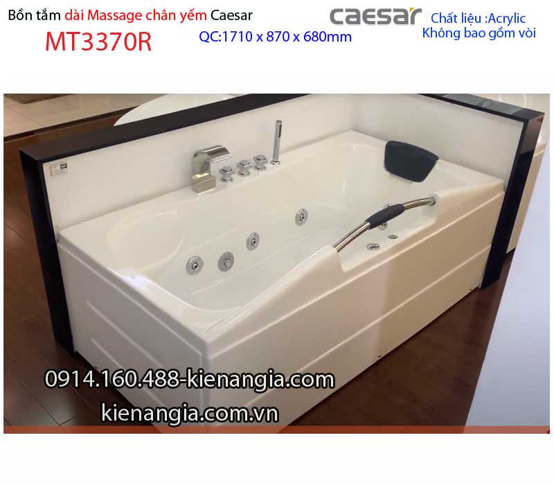 Bồn tắm nằm massage chân yếm 1,7m Caesar-MT3370R