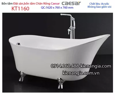 Bồn tắm chân rồng đặt sàn Caesar-KT1160