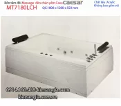 Bồn tắm đôi massage đèn chân yếm 1,7m Caesar MT7180LCH