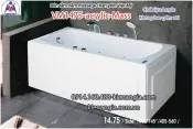 Bồn tắm dài massage acrylic 1,4m Việt Mỹ 1475