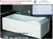 Bồn tắm dài Việt Mỹ galaxy chân yếm 1,7 mét VM17N-Galaxy