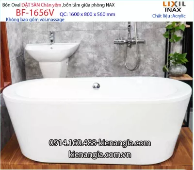 Bồn tắm Inax đặt sàn,bồn tắm lập thể INAX BF-1656V