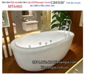 Bồn tắm oval MASSAGE đặt sàn Caesar-MT6480