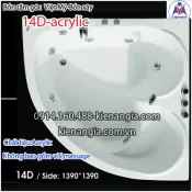 Bồn đôi  xây góc trái tim Việt Mỹ Acrylic VM14DAcrylic