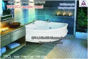 Bồn tắm massage góc 1,2m acrylic Việt Mỹ chân yếm 12CL-massage