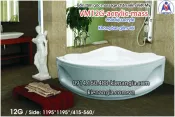 Bồn tắm massage góc 1,2m acrylic Việt Mỹ chân yếm 12G-Massage