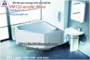 Bồn tắm massage góc 1,2m acrylic Việt Mỹ chân yếm 12J-Massage