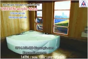 Bồn tắm massage góc 1,4m acrylic Việt Mỹ chân yếm 14TN-Massage