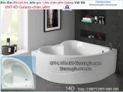 Bồn tắm đôi góc galaxy chân yếm 1,4 mét  Việt Mỹ  VM14D-Galaxy