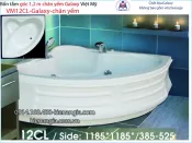 Bồn tắm góc galaxy chân yếm 1,2 mét Việt Mỹ VM12CL-Galaxy