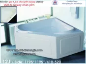 Bồn tắm góc galaxy chân yếm 1,2 mét  Việt Mỹ VM12J-Galaxy
