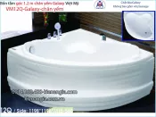 Bồn tắm góc galaxy chân yếm 1,2 mét  Việt Mỹ VM12Q-Galaxy