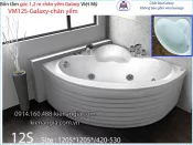 Bồn tắm góc galaxy chân yếm 1,2 mét  Việt Mỹ VM12S-Galaxy