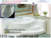 Bồn tắm góc galaxy chân yếm 1,3 mét  Việt Mỹ  VM1313-Galaxy