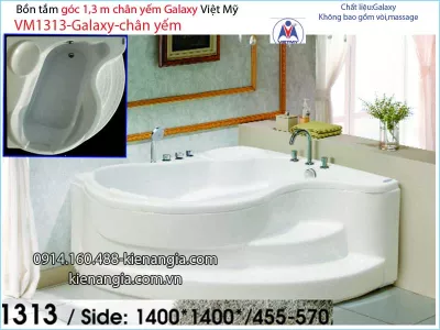 Bồn tắm góc galaxy chân yếm 1,3 mét  Việt Mỹ  VM1313-Galaxy