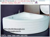 Bồn tắm góc galaxy chân yếm 1,3 mét  Việt Mỹ  VM13CL-Galaxy