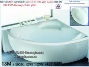 Bồn tắm góc galaxy chân yếm 1,3 mét  Việt Mỹ  VM13M-Galaxy