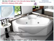 Bồn tắm góc galaxy chân yếm 1,4 mét  Việt Mỹ  VM14CL-Galaxy