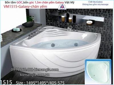 Bồn tắm góc galaxy chân yếm 1,5 mét  Việt Mỹ  VM1515-Galaxy