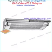 Máy hút mùi inox 70cm 2 trong 1 gắn tường,gắn tủ CAPRI KAG-Cabinet70.7 Malaysia