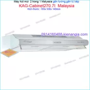 Máy hút mùi inox 70cm 2 trong 1 gắn tường,gắn tủ CAPRI KAG-Cabinet270.7I Malaysia