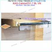 Máy hút mùi màu đen 2 trong 1 gắn tường,gắn tủ CAPRI 70 cm KAG-Cabinet701.7 BL VN