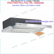 Máy hút mùi âm tủ bếp 70cm CAPRI Malaysia màu đen KAG-INSTALL702.7 BL Malaysia