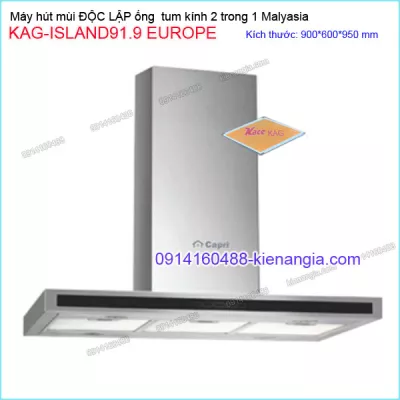 Máy hút khử mùi ĐỘC LẬP 90cm CAPRI  KAG-ISLAND91.9 EUROPE