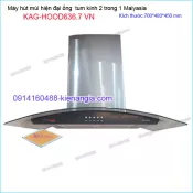 Máy hút mùi kính cong 70cm CAPRI KAG-HOOD636.7 VN
