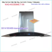 Máy hút mùi kính cong 70cm CAPRI KAG-HOOD648.7 VN