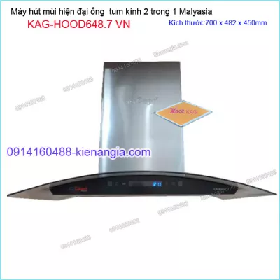 Máy hút mùi kính cong 70cm CAPRI KAG-HOOD648.7 VN