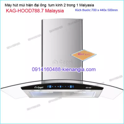 Máy hút mùi kính cong 70cm CAPRI KAG-HOOD788.7 Malaysia