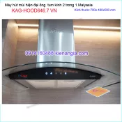 Máy hút mùi kính cong 70cm CAPRI KAG-HOOD646.7 VN