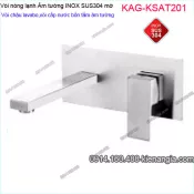 Vòi cấp nước bồn tắm ÂM tường inox sus304 mờ KAG-KSAT201